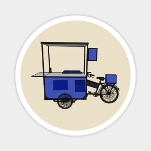 Food cart cartoon illustration Magnet